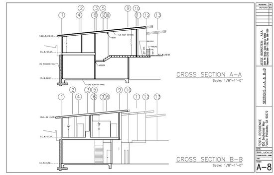 Festa Sections A-A and B-B