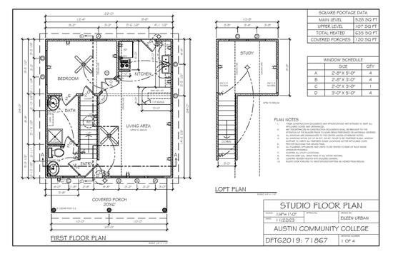 Fredericksburg Studio Floor Plans