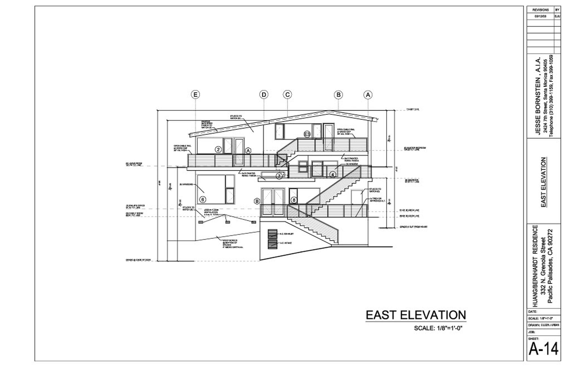 Huang/Bernhardt East Elevation