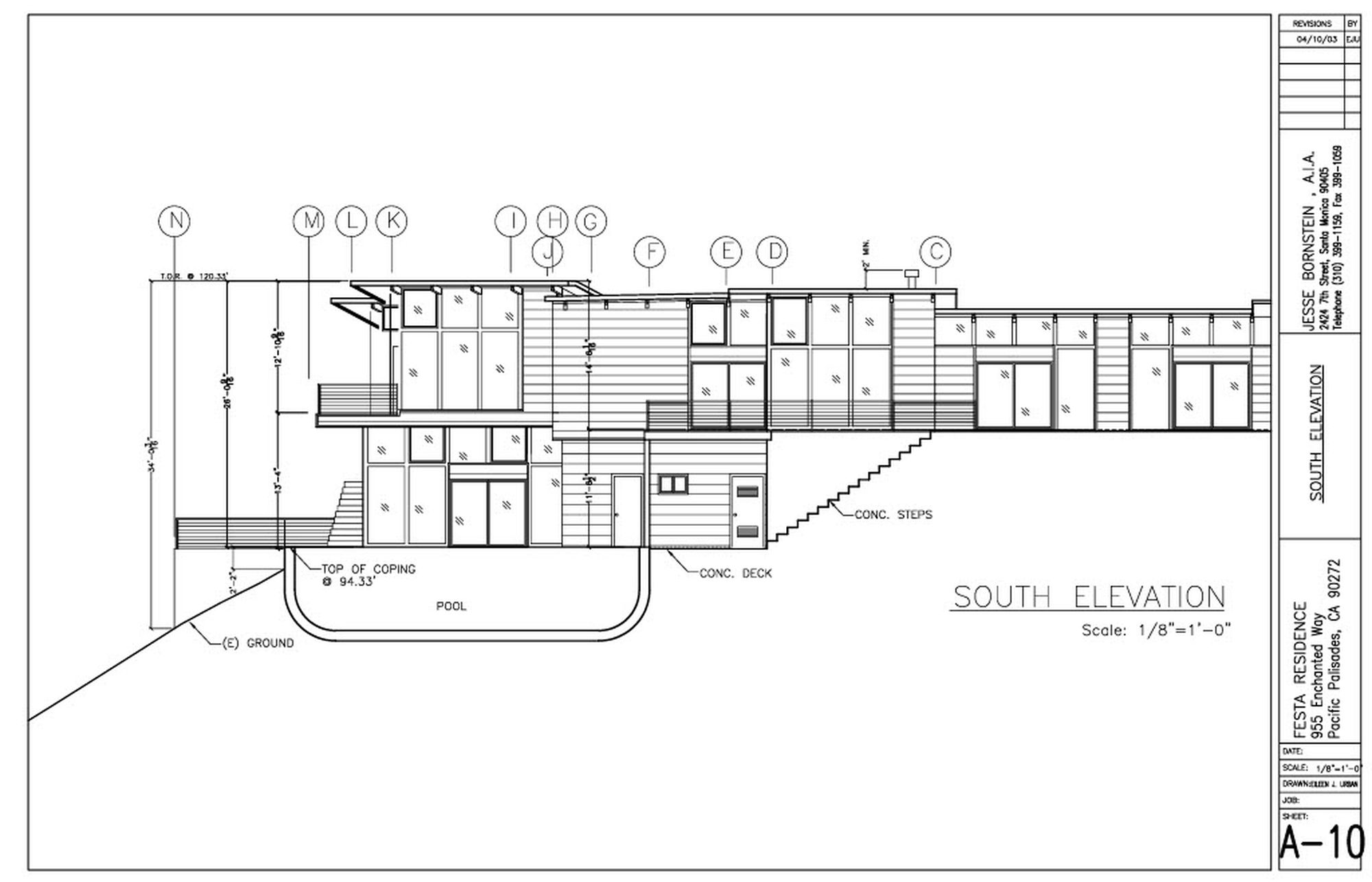 Festa South Elevation